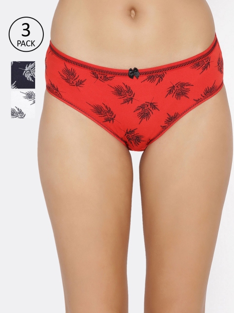 

Lady Lyka Women Pack Of 3 Printed Hipster Briefs CATER-PILAR-10, Navy blue