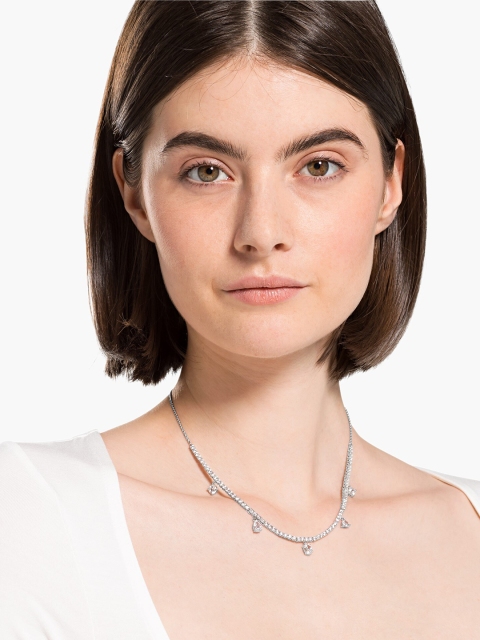 

SWAROVSKI White Rhodium Plated Tennis Deluxe Mixed Choker