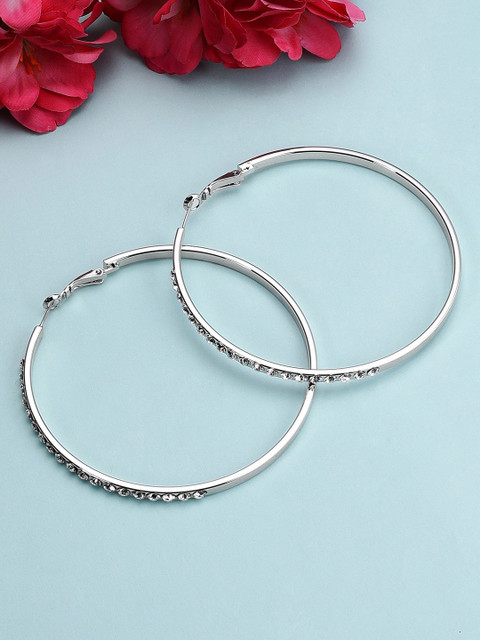 

TOKYO TALKIES X rubans FASHION ACCESSORIES Silver-Plated Circular Hoop Earrings