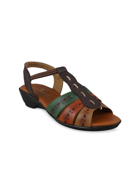 

pelle albero Women Multicoloured Colourblocked Wedges, Multi