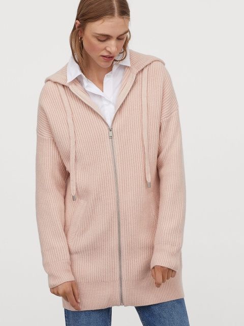 

H&M Women Pink Zip Through Cardigan