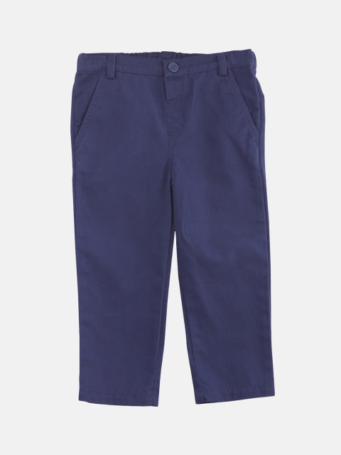 

Beebay Boys Navy Blue Regular Fit Solid Chinos