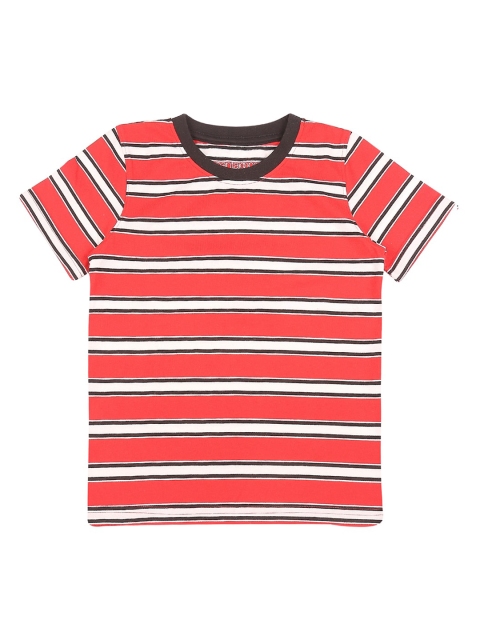 

Pantaloons Junior Boys Red Striped Round Neck T-shirt