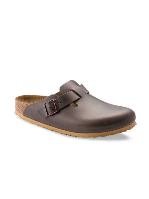 

Birkenstock Men Brown Solid Leather Regular Width Boston Comfort Sandals