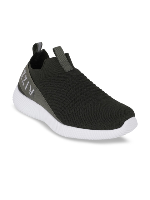 

KazarMax Men Olive Green Slip-On Sneakers