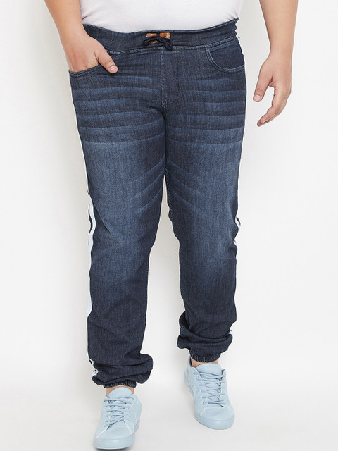 

Instafab Plus Size Men Blue Regular Fit Mid-Rise Clean Look Jeans