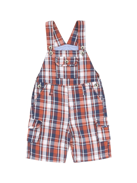 

Donuts Boys Red & Blue Solid Slim-Fit Dungarees