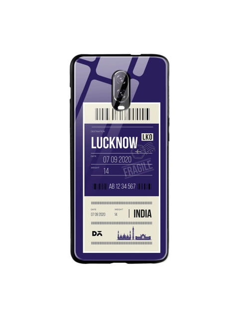 

DailyObjects Navy Blue & White Lucknow City Tag OnePlus 6T Glass Case