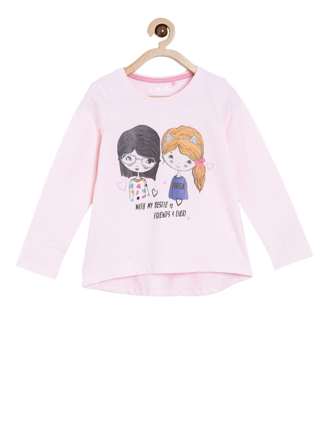 

5.10.15 Girls Pink Printed Round Neck T-shirt