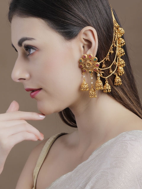 

Rubans 22K Gold-Plated Handcrafted Classic Drop Earrings