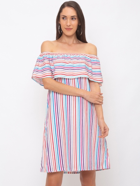 

Globus Women Multicoloured Striped A-Line Dress, Multi
