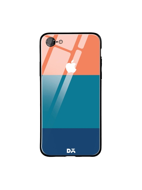 

DailyObjects Blue & Peach-Coloured Dark Triplet iPhone 7 Glass Case