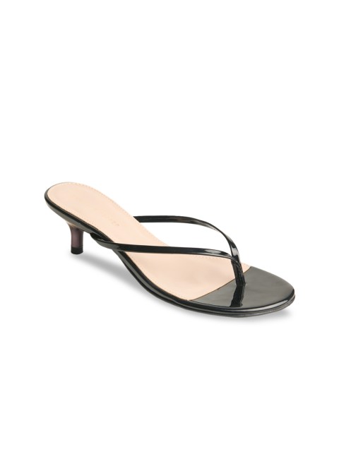 

LEMON & PEPPER Women Black Solid Kitten Heels