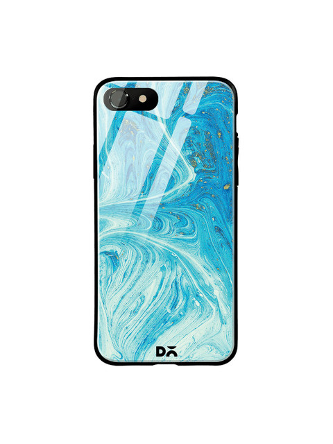 

DailyObjects Blue & White Marble Painting iPhone 7 Glass Case