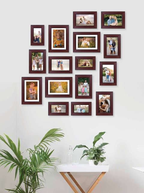 

RANDOM Set of 16 Brown Solid New Synthetic Collage Photo Frames