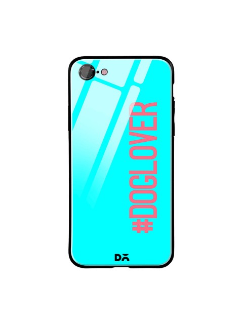 

DailyObjects Turquoise Blue & Pink Dog Lover iPhone 7 Glass Case