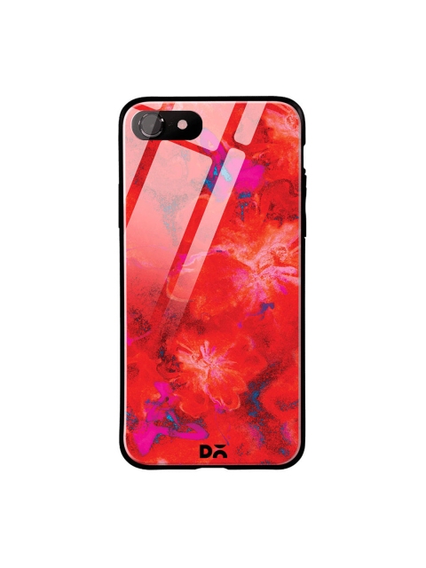 

DailyObjects Red Marble Flowers iPhone 7 Glass Case