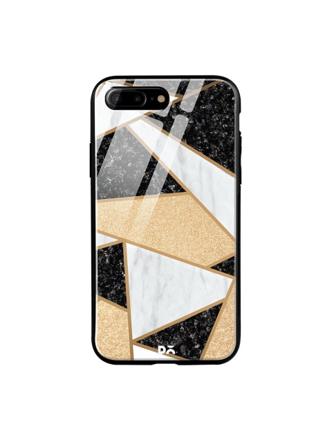 

DailyObjects Grey & Black Marble Quatret iPhone 7 Plus Glass Case