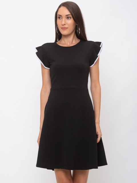 

Globus Women Black Solid A-Line Dress
