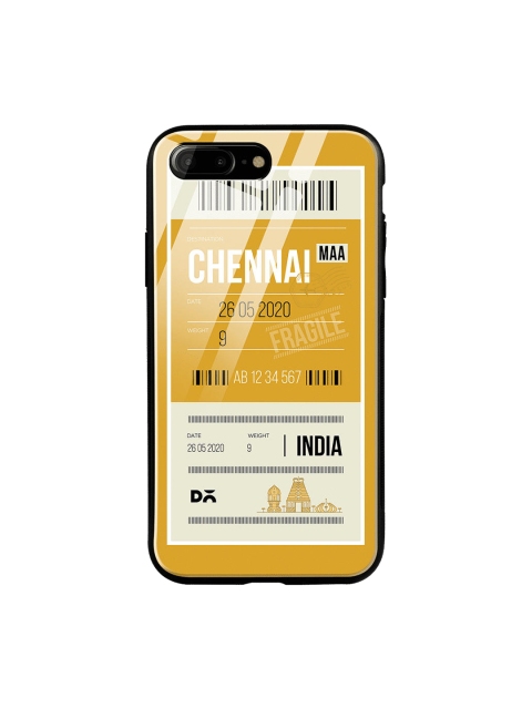 

DailyObjects Yellow & White Chennai City Tag iPhone 7 Plus Glass Case