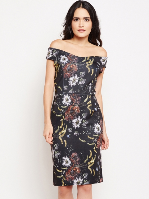 

Oxolloxo Women Black Printed Sheath Dress