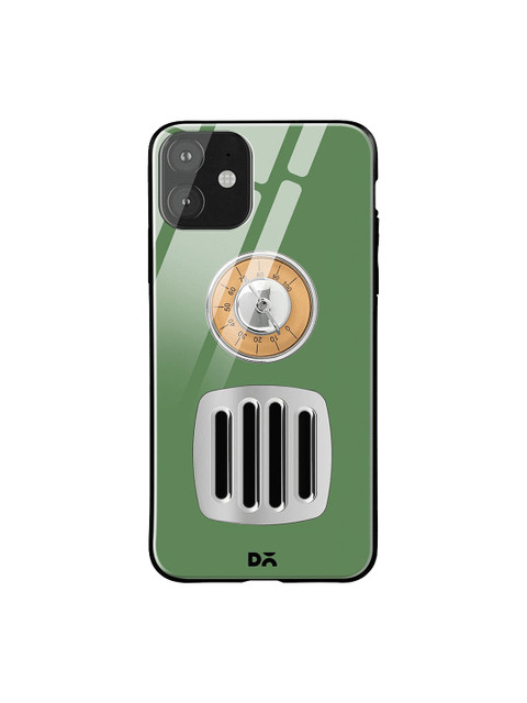 

DailyObjects Green & Brown Radio iPhone 11 Glass Case