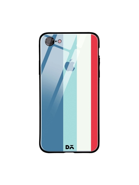 

DailyObjects Blue & White Vertical iPhone 7 Glass Case