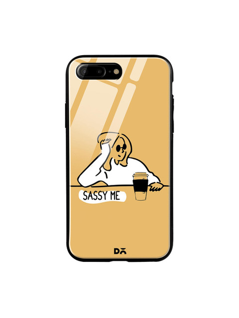 

DailyObjects Yellow & White Sassy Me iPhone 7 Plus Glass Cover