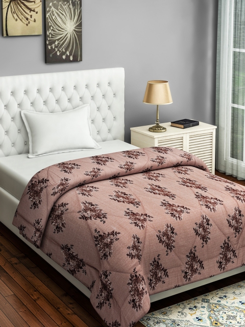 

SWAYAM Brown Floral AC Room 150 GSM Single Bed Comforter