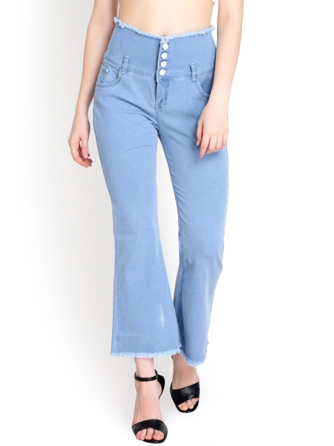

Perfect Outlet Women Blue Bootcut High-Rise Clean Look Jeans
