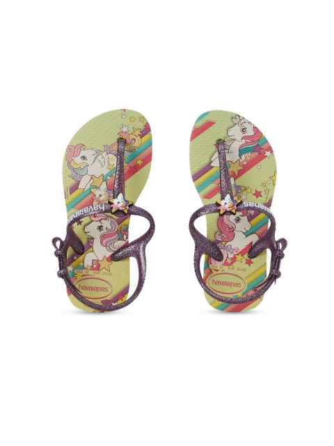 

Havaianas Girls Yellow Printed Thong Flip-Flops