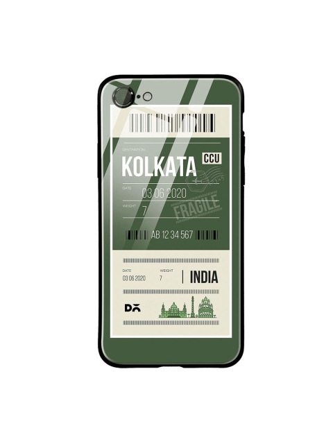 

DailyObjects Green & White Kolkata City Tag iPhone 7 Glass Case