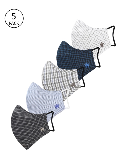 

Louis Philippe Men 5Pcs 3Ply Assorted Protective Outdoor Face Masks