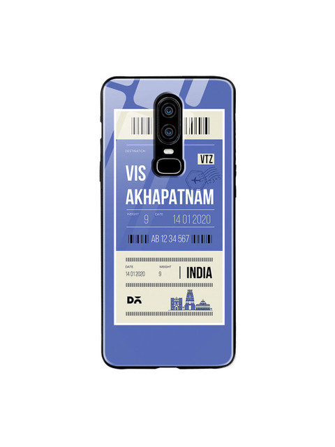 

DailyObjects Blue & White Visakhapatnam City Tag OnePlus 6 Glass Case