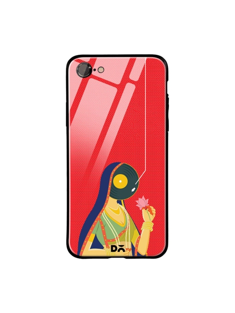 

DailyObjects Red & Blue Disk Queen iPhone 7 Glass Case