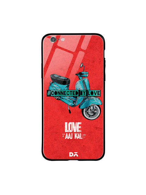 

DailyObjects Red & Blue Love Scooter iPhone 6S Glass Case