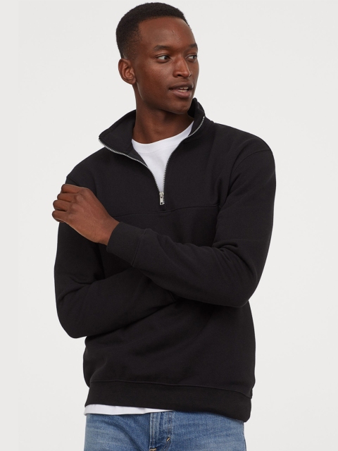 

H&M Men Black Sweatshirt Relaxed Fit
