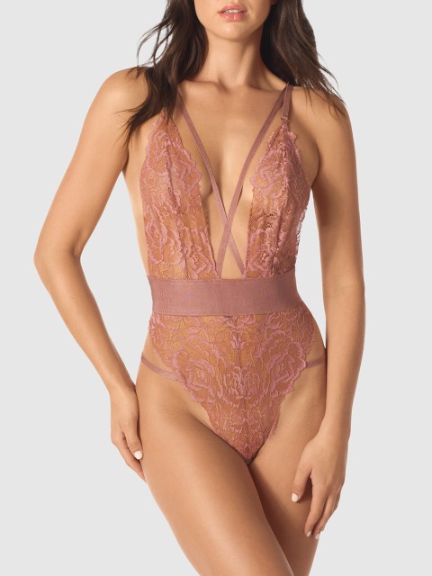 

La Senza Women Rose Self-Design Sleep Bodysuit