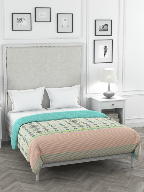 

Portico New York Beige & Red Geometric Mild Winter 120 GSM Double Bed Comforter