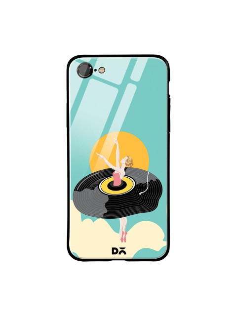 

DailyObjects Blue & Black Disk Ballerina iPhone 7 Glass Cover
