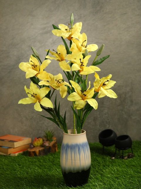 

PolliNation Set Of 3 Yellow & Green Exotic Artificial Lily Flower Stems