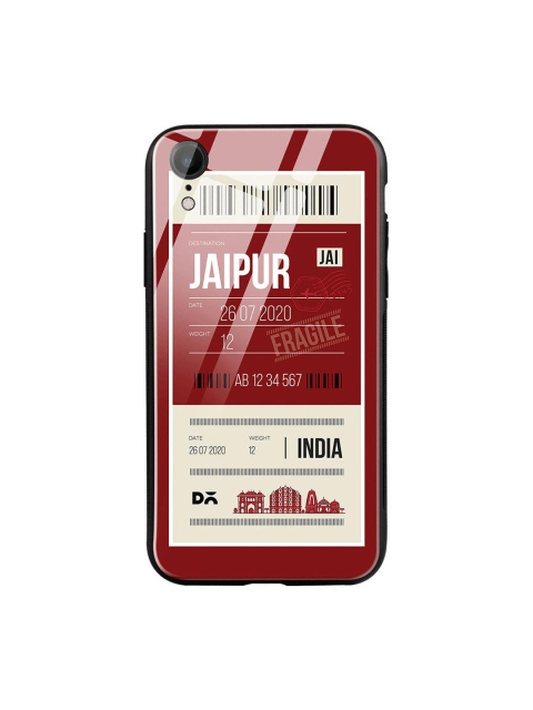 

DailyObjects Maroon & White Jaipur City Tag iPhone XR Glass Case