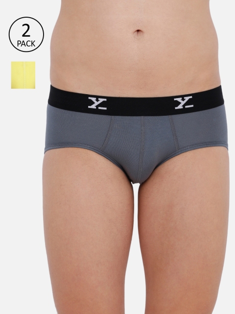 

XYXX Men Pack Of 2 Solid Ultra Soft Antimicrobial Briefs XYBRF2PCKN31XXL, Yellow