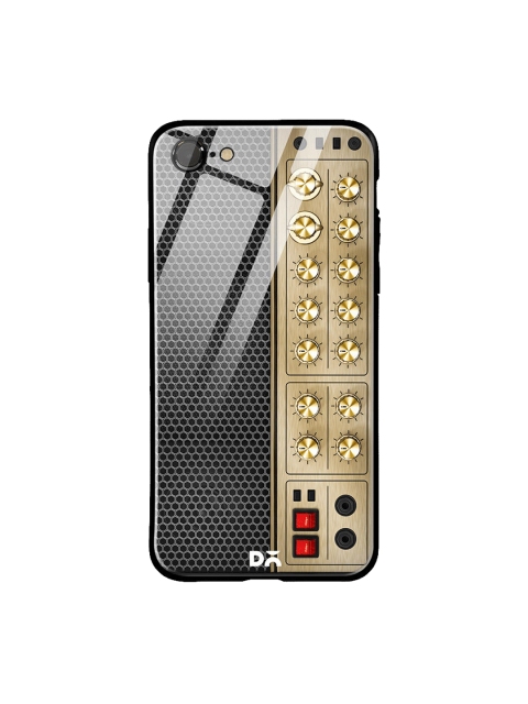 

DailyObjects Black & Gold-Toned Golden Amp iPhone 7 Glass Case