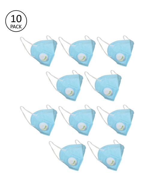 

OOMPH Unisex Blue 10 Pcs 5-Ply Anti-Pollution Reusable Masks