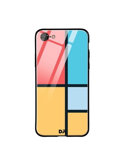 

DailyObjects Coral-Coloured & Yellow Window iPhone 7 Glass Case