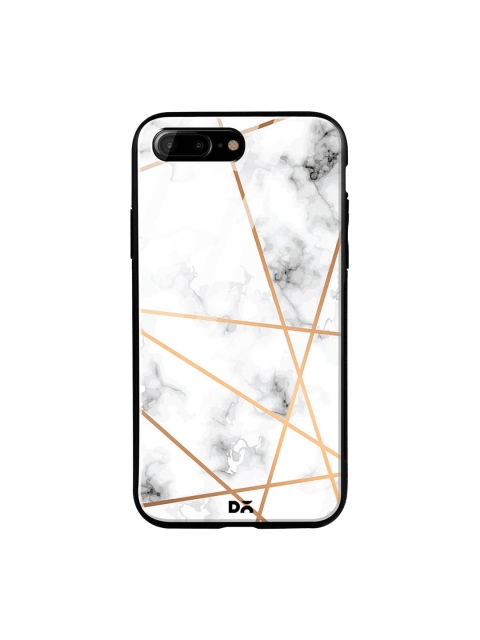 

DailyObjects Grey & White Marble Lines iPhone 7 Plus Glass Case