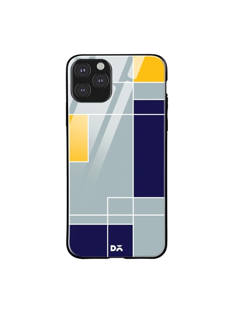 

DailyObjects Grey & Blue Light Smoke Blocks iPhone 11 Pro Max Glass Case