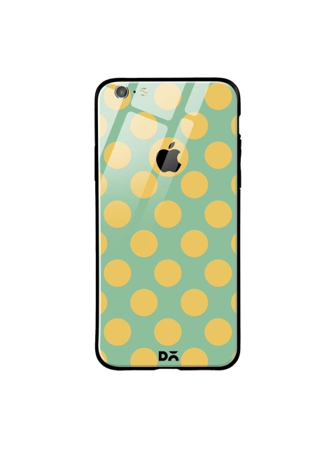 

DailyObjects Green & Yellow Polka iPhone 6S Glass Case