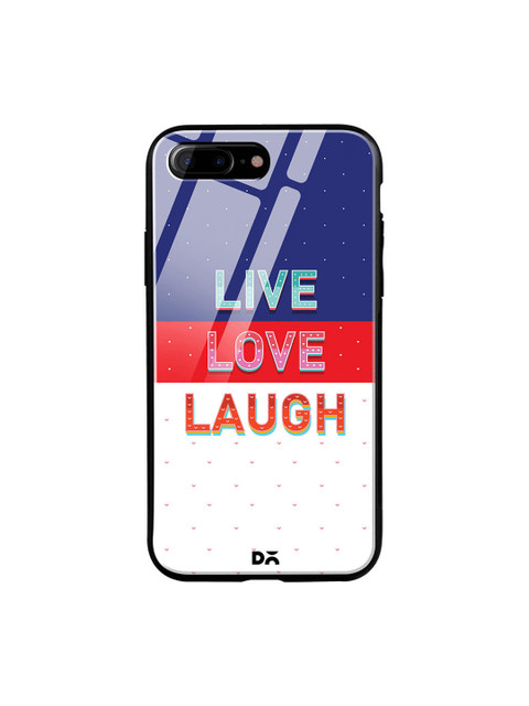 

DailyObjects Blue & Red Live Love Laugh Tricolour iPhone 7 Plus Glass Case